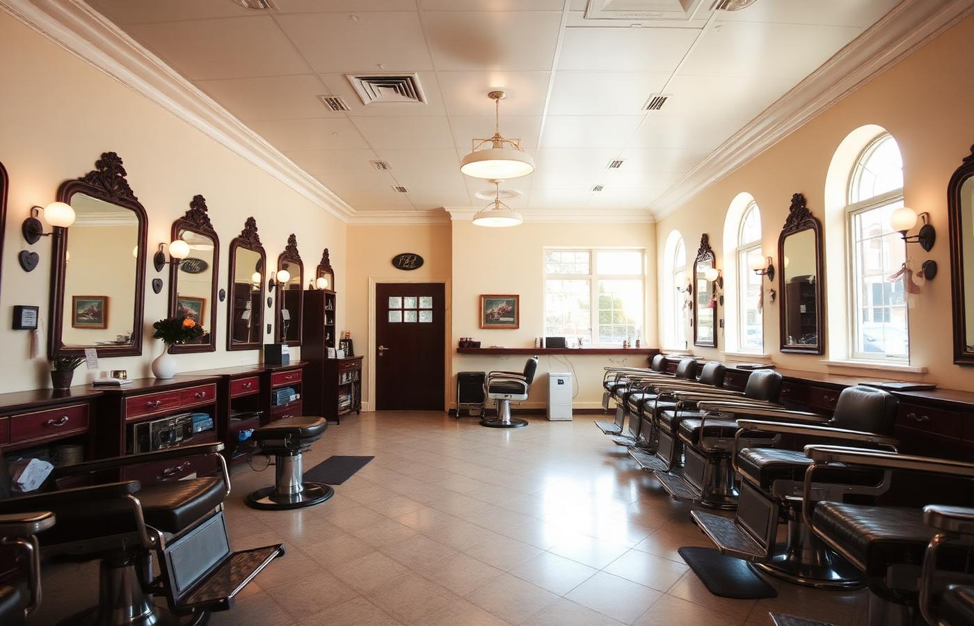 Inside Essential Cuts barbershop